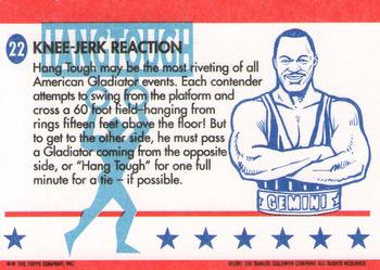 1991 Topps American Gladiators #22 Knee-Jerk Reaction Back